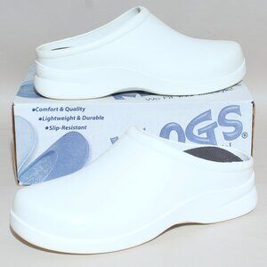 Womens Klogs Footwear Dusty Sz 13 Wide White Non Slip Work Shoes Slip On Clogs